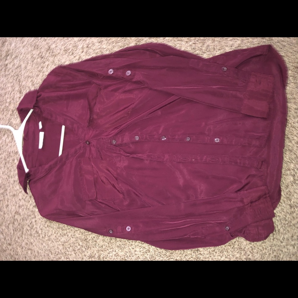 Burgundy button up